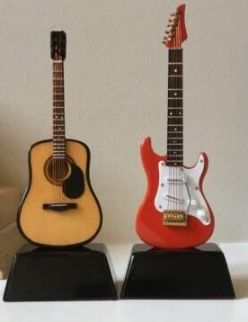 Guitars on display